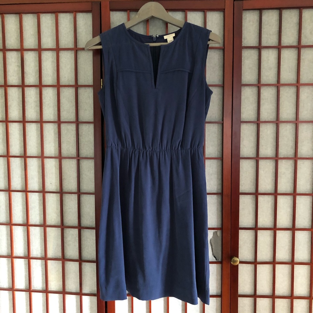 Navy JCrew Sleeveless Mini Dress